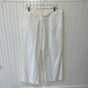 EUC JCrew Factory White Wide Leg Pants 10S